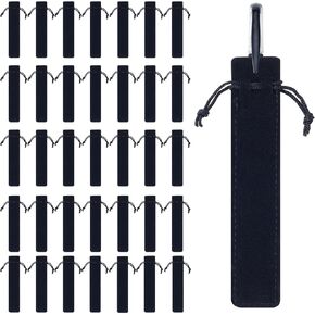 36 PCS Velvet Pen Pouch Black Soft Single Pen Single Pen Beac Bag Bage Pencil Bag Bag Pencil For School Office Business Gift (Black)