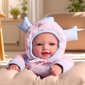 Babeside مقاس 17 بوصة دمية Reborn Baby Doll مع جسم ناعم ، 3+ سنوات هدية الفتيات تشمل مصاصة وزي للعب التظاهر ، لعبة الطفلة القابلة للتحصيل لطف