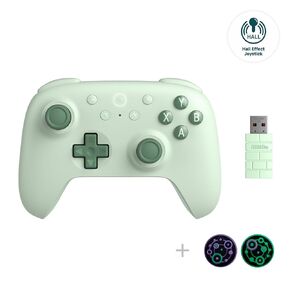 8Bitdo Ultimate 2C Hall Effect Joysticks and Hall Triggers Wireless Controller for Windows PC and Android, with Remappable L4/R4 Bumpers, Turbo function & Rumble vibration (Mint)