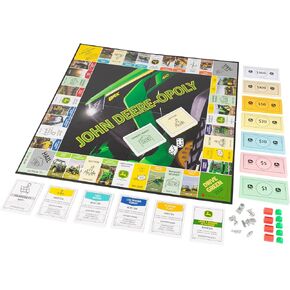 لعبة John Deere -Popoly Kids Board - ألعاب الزراعة التعاونية للأطفال - ألعاب الطاولة الكلاسيكية للعبة العائلية Night - لعبة اللوح ذات الطابع العام - ألعاب المزرعة تتراوح أعمارهم بين 8 سنوات وما فوق