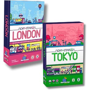 Next Station London and Next Station Tokyo Board Game Bundle by Blue Orange Games - 2 Family or Adult Strategy Flip and Write Games for 1 to 4 Players Ages 8 & Up.