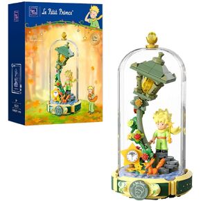 Le Petit Prince Starlight Lamp Building Block Set-Creative DIY Model with Minifigure & Dust Cover Adults and Kids Premium Building Blocks for Home Decor