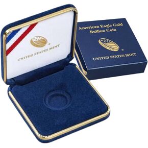 Official Original U.S. Mint American Eagle Gold Bullion One-Quarter 1/4 Ounce Presentation Case Gift or Storage Box - Coin Not Included (1 Pack)