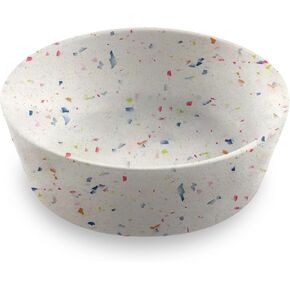 Tarhong Terrazzo Brights Pet Bowl للمياه والطعام ، ودمج (الخيزران والميلامين النقي) كبير ، 5 كوب