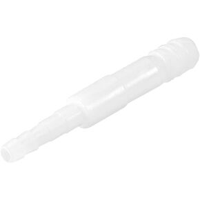 uxcell Aquarium Air Valve Connector Straight Clear White Plastic Airline Tubing 5mm to 9mm