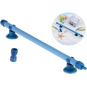 NGe 10inches Aquarium Bubble Wall Air Stone Bar Tube with Fish Tank Suction Cup, Blue