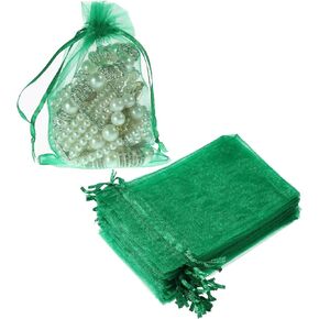 أكياس هدايا Thinp Organza 50 Pack Pack Orgranza Carrapstring Calcs 6 × 4 بوصة من أكياس الهدايا Mesh Mesh Mesh Moled أكياس مجوهرات صغيرة الحجم أكياس معروفة مع الرباط لحفل الزفاف.
