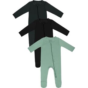 Jimonda Baby Romper Boys Girls Bamboo Pajamas 2-Way Zipper Footed Unisex Zip-Up Sleepers Sleep and Play pjs in Kuwait