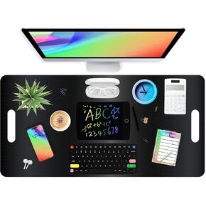 طفل صغير يتظاهر بلعب Office Toys I 10 PCS Play Set Todys Todys for Boys & Girls I Kids Toys تشمل لوحة المكتب ولوحة مفاتيح تململ وأطفال يرسمون الكمبيوتر اللوحي والمزيد