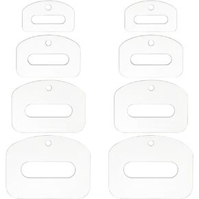 قالب حزام أكريريت 8 PCS ، قوالب خياطة اللحف للأخدود لأحزمة 1.2/1.5/1.7/2 بوصة ، حاكم خياطة واضح ، أداة قياس الحزام لوجود حزام من القماش الحزام الجلدي