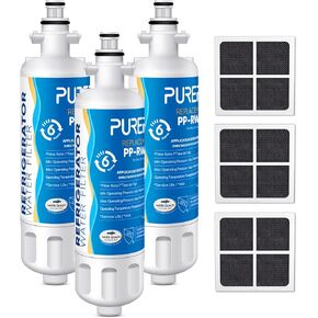 PUREPLUS 469690 LT700P Replacement for LG Kenmore Elite 9690, ADQ36006102, ADQ36006101, LFXS30766S, LFX28968ST, LFX31925ST, LFX31945ST, RWF1052, LT120F, Refrigerator Water and Air Filter Combo, 3Pack
