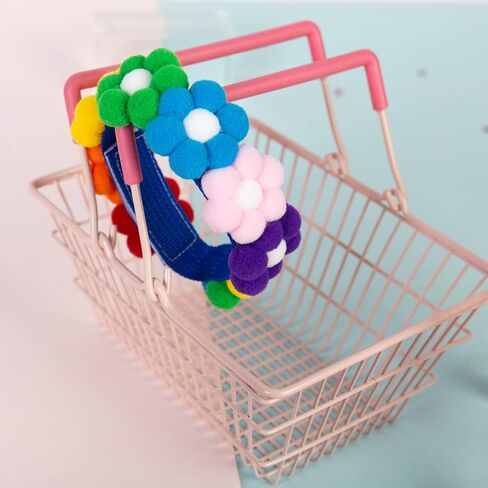 2PCS Dog Cat Collar Rainbow Hairball Flower Velcro Pet Necklace Cute Neck Strap for Pet Costume Supplies in Kuwait