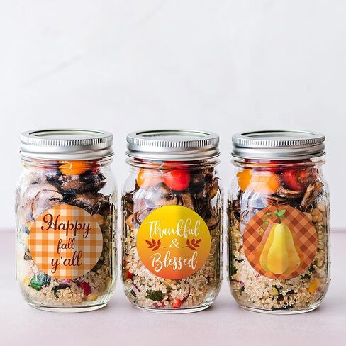 Fall Sticker Happy Thanksgiving Stickers Thank You Holidays Labels 210Pcs 7 Sheets in Saudi Arabia
