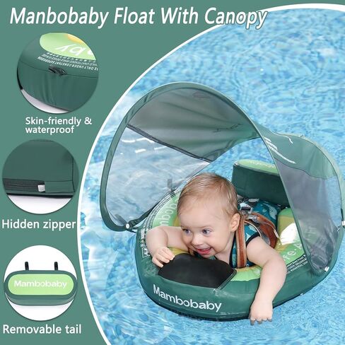 2025 جديد Mambobaby Baby Float مع UPF القابلة للإزالة 50+ حماية من أشعة الشمس ، ومقاوم للماء ورضي in Kuwait