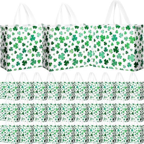Abbylike 30 Pcs American Flag Gift Bag Large 4th of July Patriotic Shopping Bag with Stars and Stripes Reusable Non Woven Tote for Independence Day Birthday Party Supplies, 12.2 x 11.02 x 4.72 Inches in Kuwait