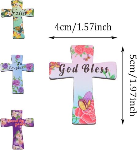 Penta Angel Magnetic Book Page Marks 24Pcs Colorful Floral Cross Magnet Page Markers Small Cute Book Clips for Girls Boys Student Office Reading Lover (Cross, 24) in Saudi Arabia