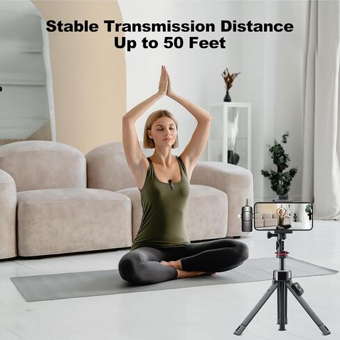 Wireless Lavalier Microphone for iPhone, Mini Microphone with Active Noise Cancellation, Magnetic Lapel Microphone for TikTok, YouTube, Video Vlog, Interviews, Live Streaming (A1) in Saudi Arabia