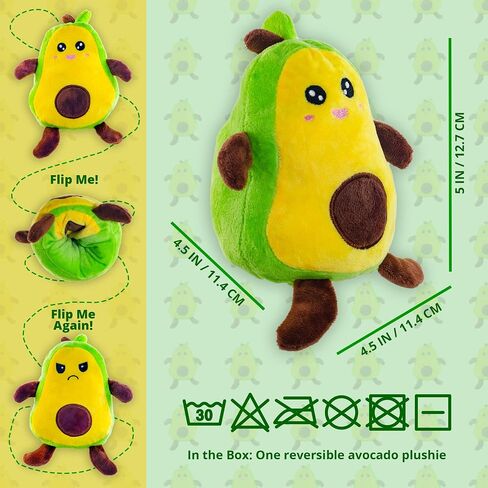 | Avocado Stuffed Animal | Reversible Plushie | Green and Yellow Reversible Avocado Plush Toy in Saudi Arabia