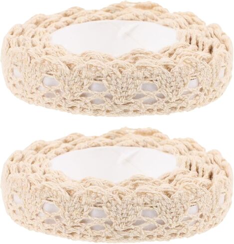 2pcs Adhesive Lace Tape Decorative Masking Ribbon for Scrapbooking Crafts Beige DIY Projects Present Wrapping and Card Making in Saudi Arabia