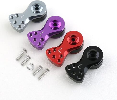 2 Sets Adjustable 25T Servo Saver Servo Arm for TRX-4 Axial SCX10 1/10 RC Cars Helicopter Model Boat, Aluminum L(21.5MM) Servo Arm Upgrades Parts(Red) in Saudi Arabia
