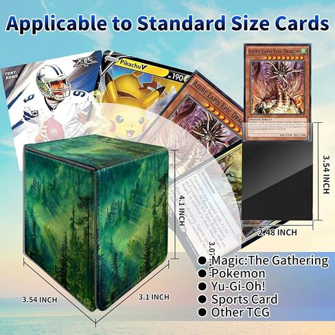 Forest Deck Box, MTG Commander Case for Trading Cards, 100+ Sleeved With PU Leather Magnetic Storage Box for TCG CCG Magic in Saudi Arabia
