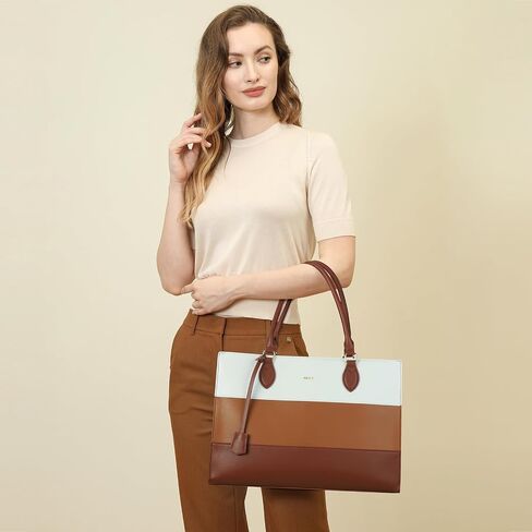 Keyli 3pcs مجموعة كمبيوتر محمول حقيبة للنساء ، 15.6 بوصة عمل حقيبة حمل مقاومة للماء حقيبة كمبيوتر حقيبة كتف in Kuwait