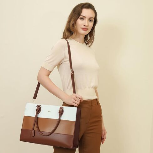 Keyli 3pcs مجموعة كمبيوتر محمول حقيبة للنساء ، 15.6 بوصة عمل حقيبة حمل مقاومة للماء حقيبة كمبيوتر حقيبة كتف in Kuwait