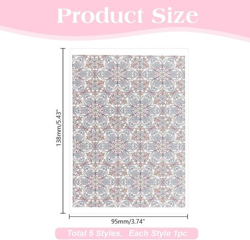 Hobbiesay 5pcs أوراق نقل الطين البوليمري أوراق نقل الأزهار الفخار أوراق Underglaze Plant أوراق نقل الطين الطبيعية بوهو لأقراط البوليمر تصميم المجوهرات تصميم المجوهرات in Saudi Arabia
