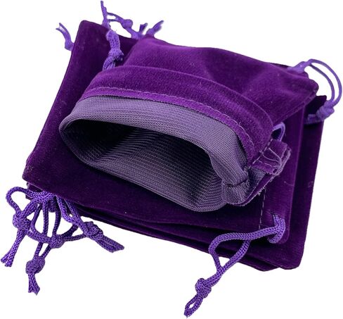 Palmhomee Pack of 48 3 × 4 بوصة في مخملية الرباط حقيبة هدايا حقيبة مخملية لحفل الزفاف والمجوهرات لصالح الحفلات (الأرجواني) in Kuwait