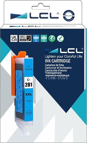 LCL Compatible CLI-281 Photo Blue Ink Cartridge Replacement for Canon CLI-281XL CLI-281XXL 281 PB Work with Canon PIXMA TS8120 TS8220 TS8320 TS9120 TS8100 TS8200 TS8300 (1-Pack Photo Blue) in Saudi Arabia