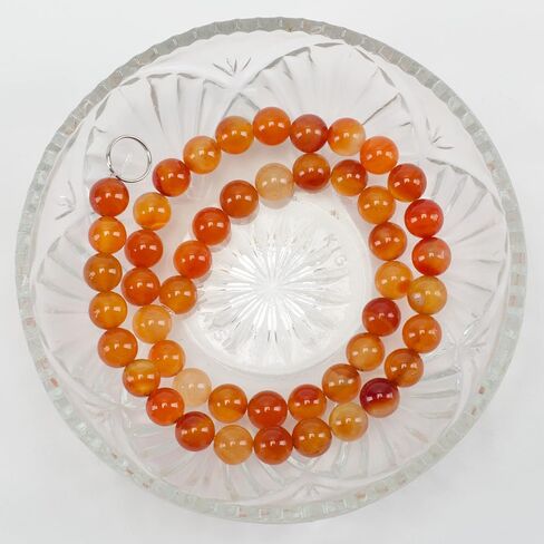 Cherry Tree Collection | 8mm Carnelian Gemstone Round Beads for Jewelry Making | 1 Strand - 45 PCS in Saudi Arabia
