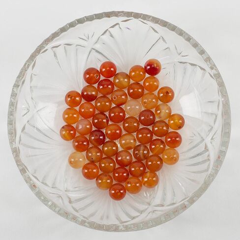 Cherry Tree Collection | 8mm Carnelian Gemstone Round Beads for Jewelry Making | 1 Strand - 45 PCS in Saudi Arabia