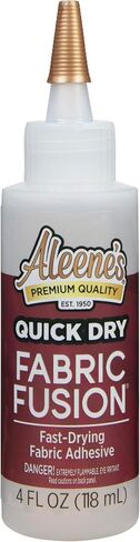 Aleene's Quick Dry Fabric Fusion, Fast-Drying Permanent Fabric Glue, Stong Bond Dries Soft and Clear in Minutes, 4 fl oz in Kuwait