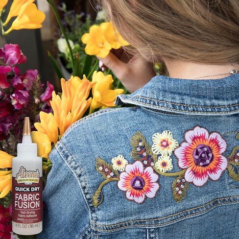 Aleene's Quick Dry Fabric Fusion, Fast-Drying Permanent Fabric Glue, Stong Bond Dries Soft and Clear in Minutes, 4 fl oz in Kuwait