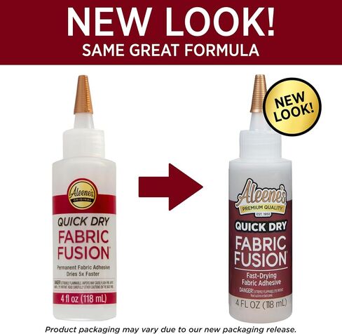 Aleene's Quick Dry Fabric Fusion, Fast-Drying Permanent Fabric Glue, Stong Bond Dries Soft and Clear in Minutes, 4 fl oz in Kuwait