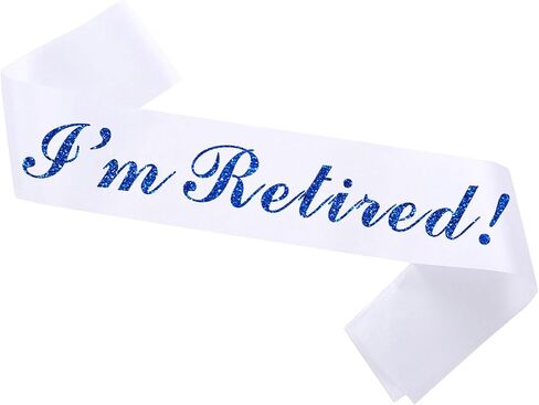 Graduation I'm Retired Sash Retirement Party Sash for Men or Women The Legend Has Retired Sash Great for Retirement Party Supplies,White Blue in Saudi Arabia
