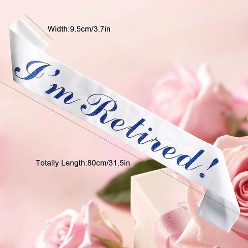 Graduation I'm Retired Sash Retirement Party Sash for Men or Women The Legend Has Retired Sash Great for Retirement Party Supplies,White Blue in Saudi Arabia
