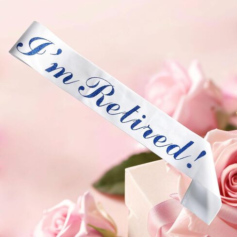 Graduation I'm Retired Sash Retirement Party Sash for Men or Women The Legend Has Retired Sash Great for Retirement Party Supplies,White Blue in Saudi Arabia