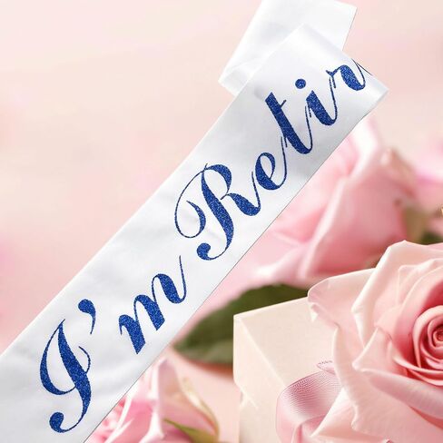Graduation I'm Retired Sash Retirement Party Sash for Men or Women The Legend Has Retired Sash Great for Retirement Party Supplies,White Blue in Saudi Arabia