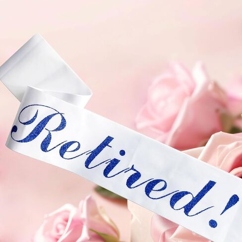 Graduation I'm Retired Sash Retirement Party Sash for Men or Women The Legend Has Retired Sash Great for Retirement Party Supplies,White Blue in Saudi Arabia