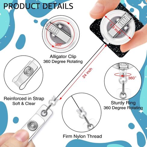 Certified Surgeon Babysitter Funny Retractable Badge Reel with Clip, Glitter Badge Holder for Nurses Doctor Surgeon Operating Room Anesthesiologist Surgical Assistant, Graduation Gift for Nurse in Saudi Arabia
