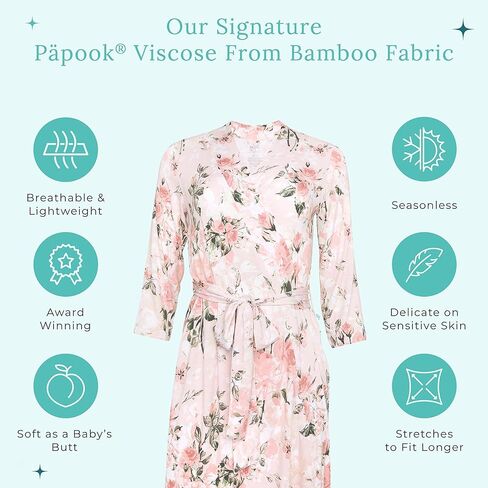 Posh Peanut Maternity Robe for Hospital Delivery - Soft Viscose from Bamboo Postpartum Robe for Women Nursing & Lounging in Kuwait