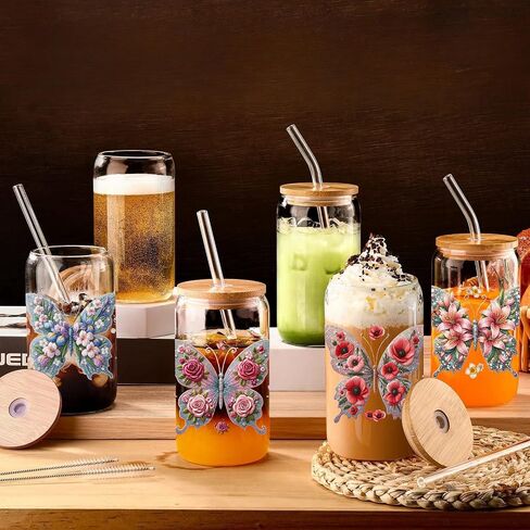 UV DTF Cup Wraps, 8 Sheets UV DTF Cup Wraps for 16 oz, Glass Cup Decals, Wood Craft Supplies (Positive) in Saudi Arabia