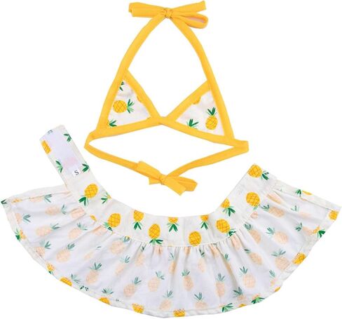 Junchl Small Dog Bikini,Summer Pet Swimsuit Puppy Bathing Dress Beach Clothes, Hawaiian Party Pet Costume Outfit for Puppy Cat Kitten Pineapple L in Saudi Arabia