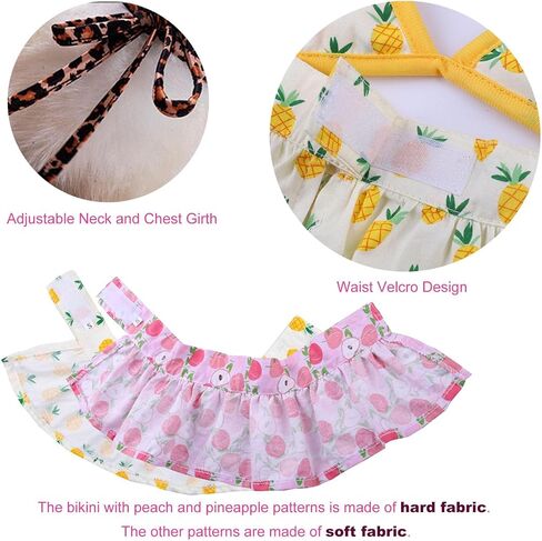 Junchl Small Dog Bikini,Summer Pet Swimsuit Puppy Bathing Dress Beach Clothes, Hawaiian Party Pet Costume Outfit for Puppy Cat Kitten Pineapple L in Saudi Arabia
