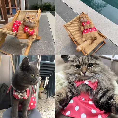Junchl Small Dog Bikini,Summer Pet Swimsuit Puppy Bathing Dress Beach Clothes, Hawaiian Party Pet Costume Outfit for Puppy Cat Kitten Pineapple L in Saudi Arabia