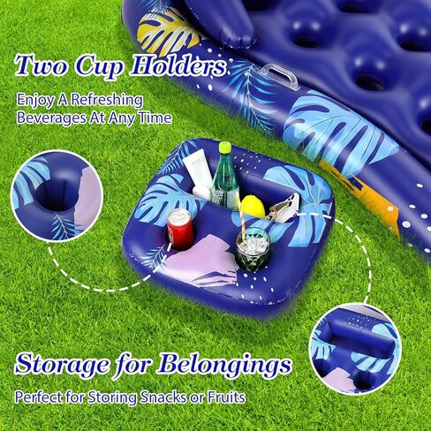 MoKo Pool Floats Adult, Inflatable Chairs, Pool Floaties, Inflatable Pool Toys with Cup Holders for Beach Party Water Park in Saudi Arabia