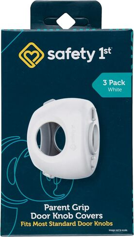 Safety 1st Parent Grip Door Knob Covers 3 Pack, Crystal Clear in Kuwait