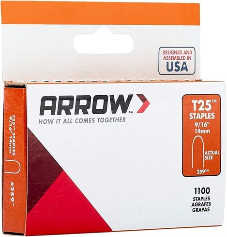 Arrow 256 Genuine T25/T2025 3/8-Inch Staples, 1,100-Pack , Grey in Kuwait