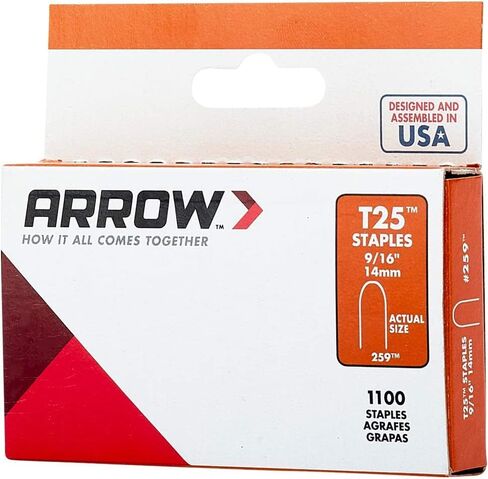 Arrow 256 Genuine T25/T2025 3/8-Inch Staples, 1,100-Pack , Grey in Kuwait